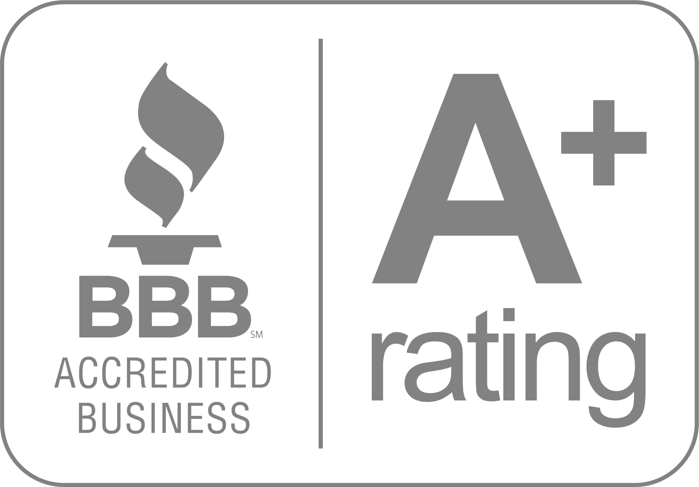 Better Business Bureau A plus rating